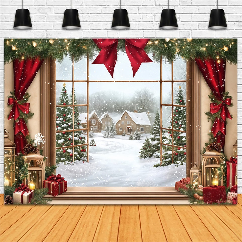 Toile de fond photo Noël Magie Fenêtre de Noël MRR7-68