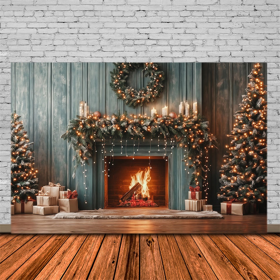 Toile de fond de Noël Manteau de Sapin Douillet MRR7-81