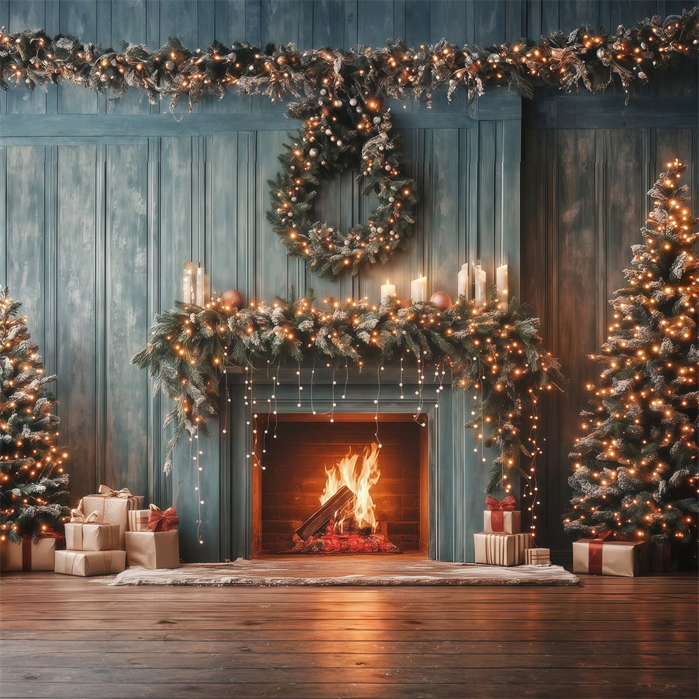 Toile de fond de Noël Manteau de Sapin Douillet MRR7-81