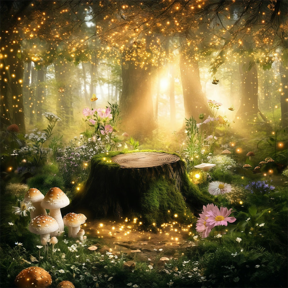 Toile de fond Photo Forêt Fantaisie Prairie Fée Rayon Soleil MRR7-94