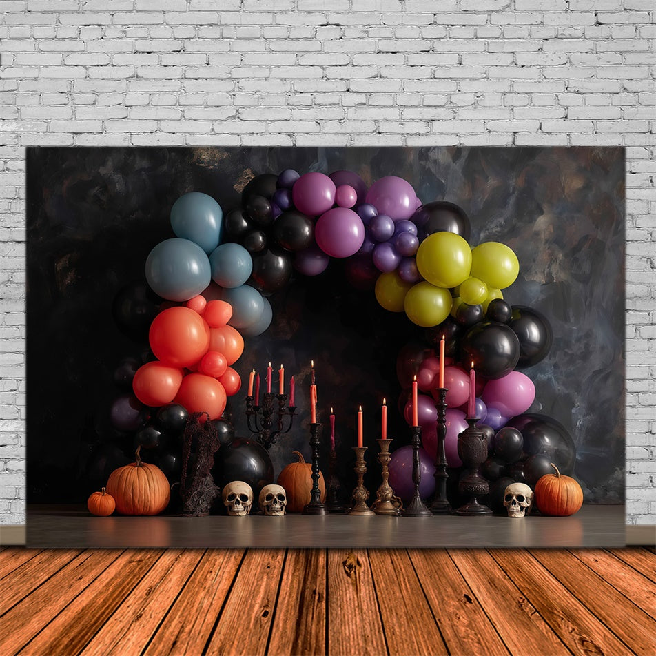 Toile halloween Arche Ballons Colorés Halloween MRR8-1
