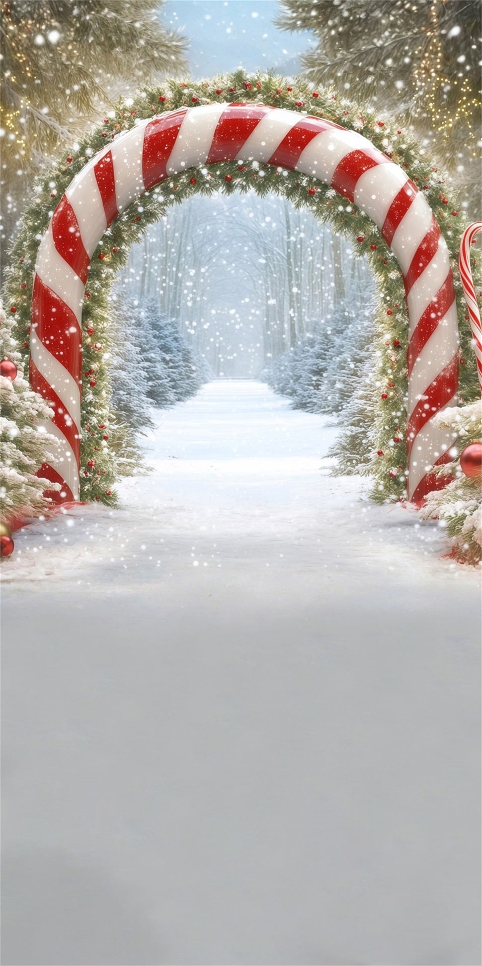Toile de fond Noël Arche Sucrée Forêt Enneigée MRR8-108