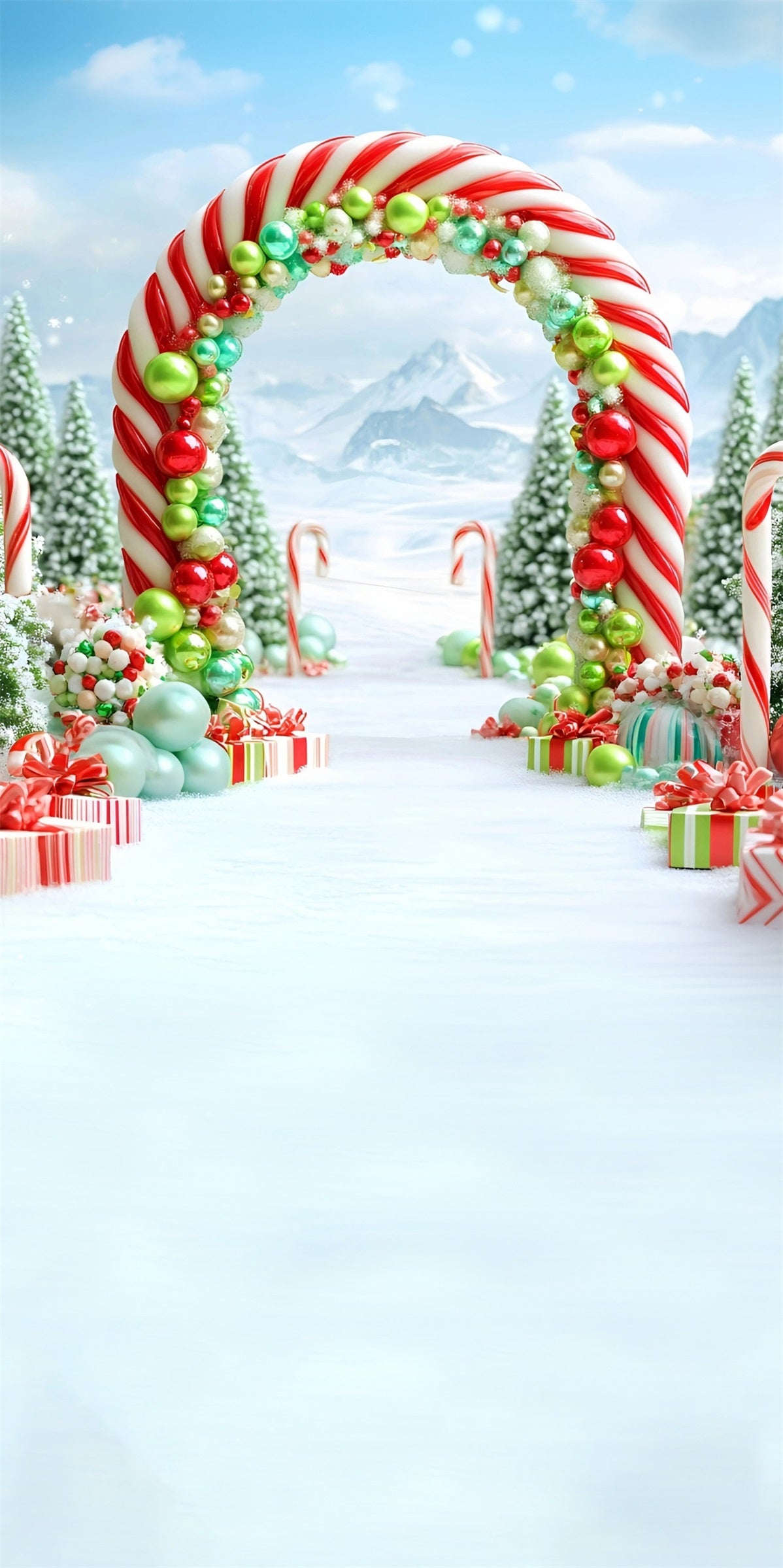 Toile de fond Noël Arche Sucrée Classique Neigemass MRR8-112
