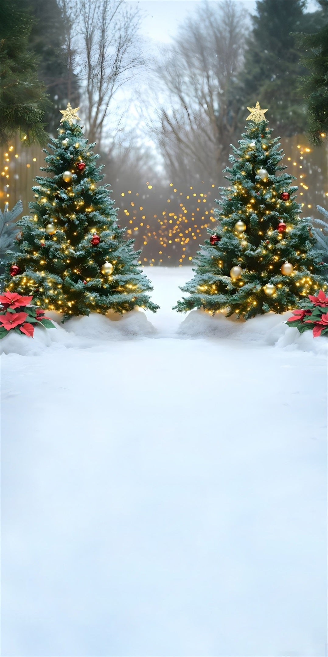 Toile de fond Noël Sapin Doré Étincelant Haute Résolution MRR8-129