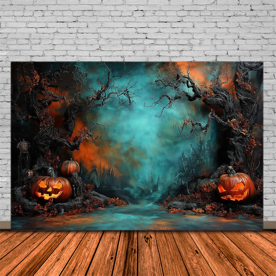 Fond halloween photo Forêt Effrayante Photo Halloween MRR8-2