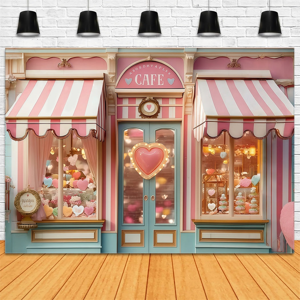 Toile de fond Saint-Valentin Vitrine Confiserie Décor MRR8-273