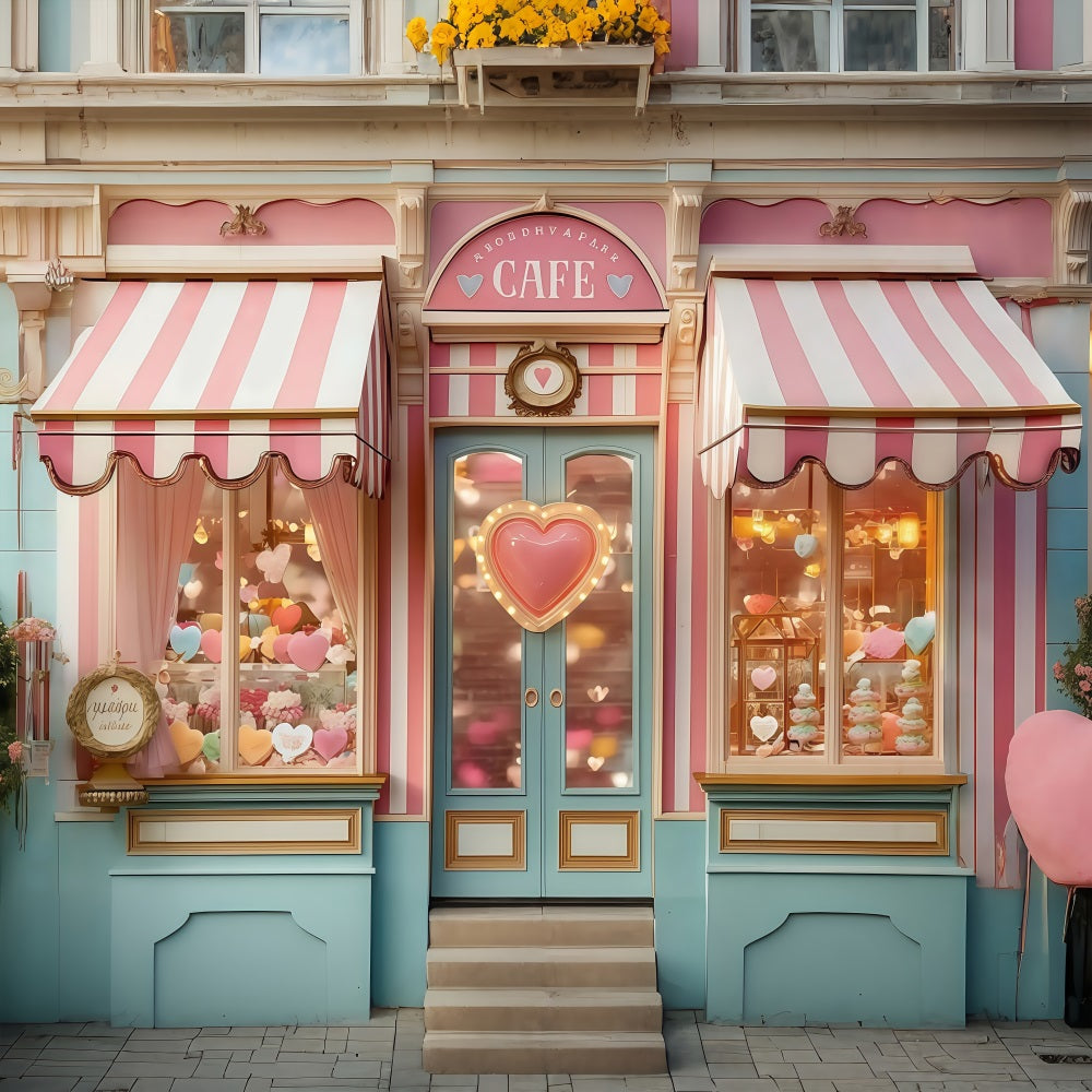 Toile de fond Saint-Valentin Vitrine Confiserie Décor MRR8-273