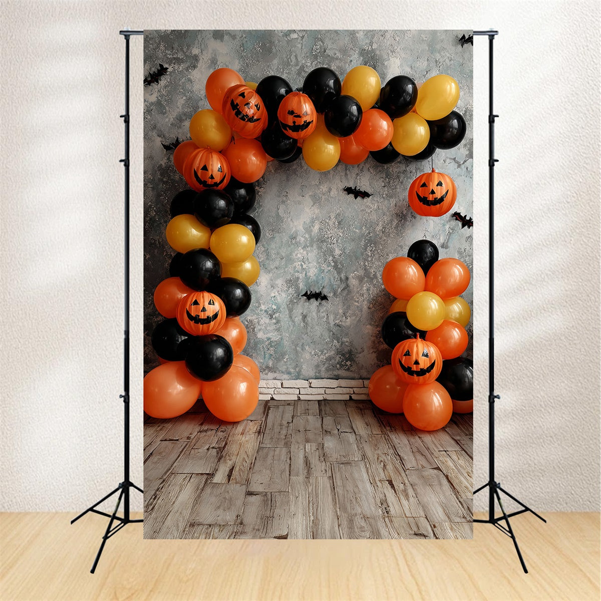 Fond de photo halloween Ballons Citrouille Chauve-souris MRR8-37