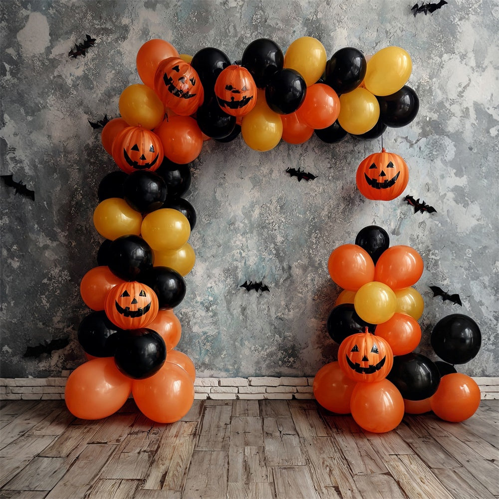Fond de photo halloween Ballons Citrouille Chauve-souris MRR8-37
