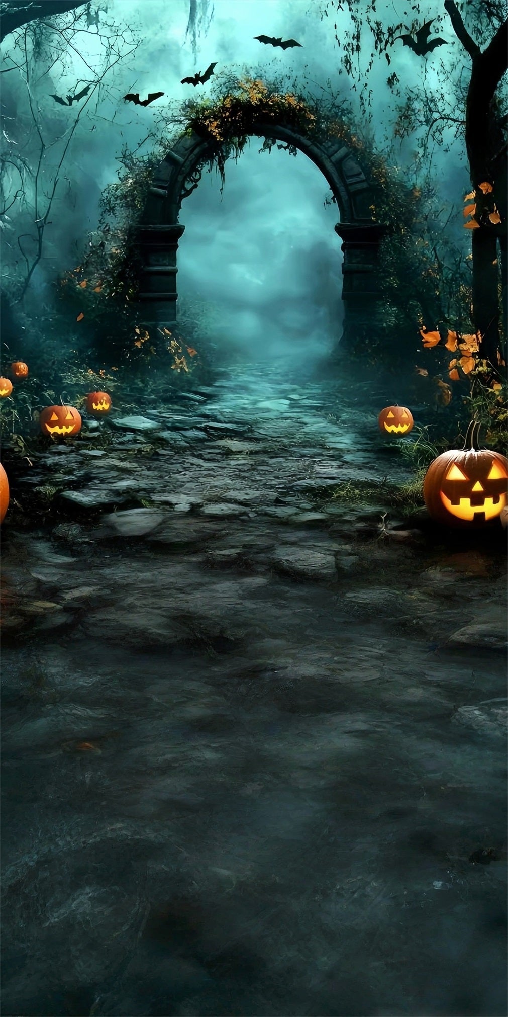 Toile de fond Sweep Halloween Idées Arches Couverte de Vignes Brume MRR8-61