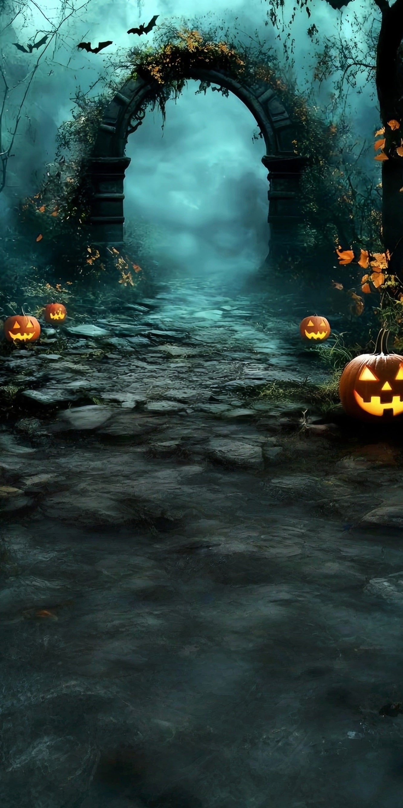 Toile de fond Sweep Halloween Idées Arches Couverte de Vignes Brume MRR8-61