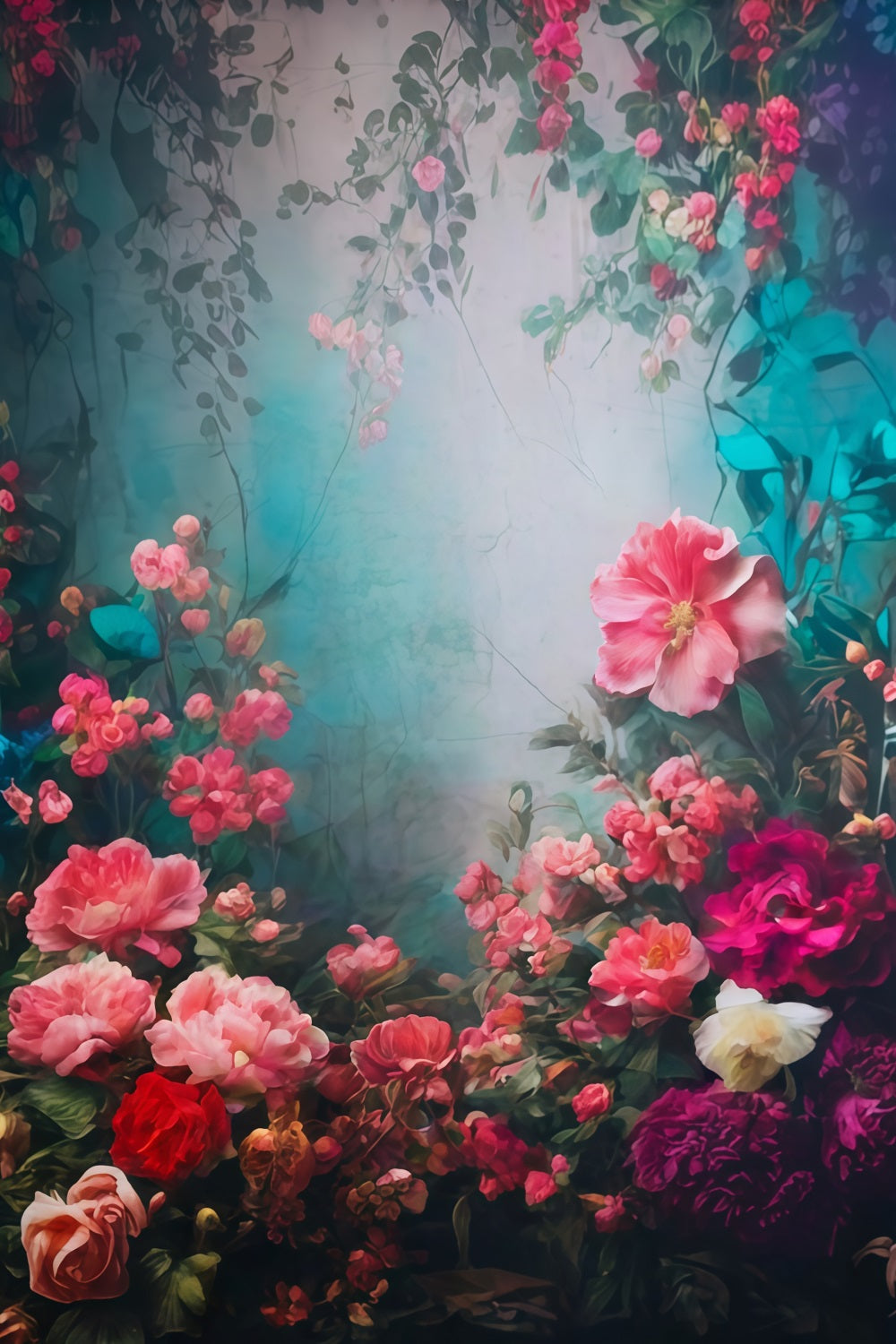 Toile de fond Vintage Fleurs Romantique Jardin Floraison Vintage MRR9-105