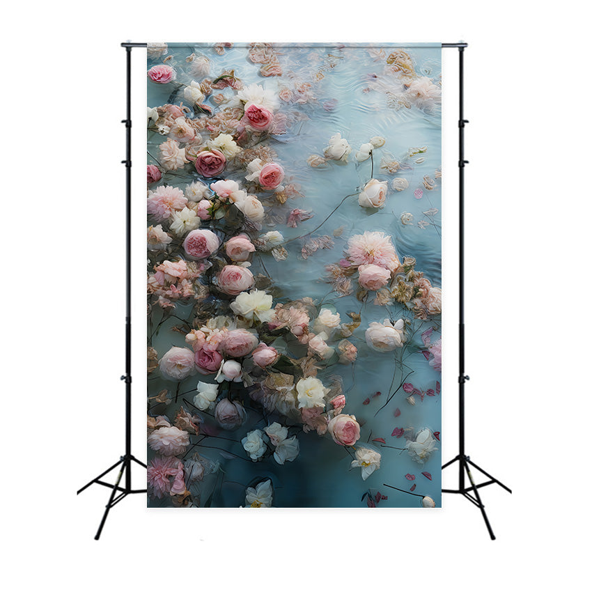 Toile de fond Floral Jardin Flottant Romantique Roses Fleurs Photo MRR9-121