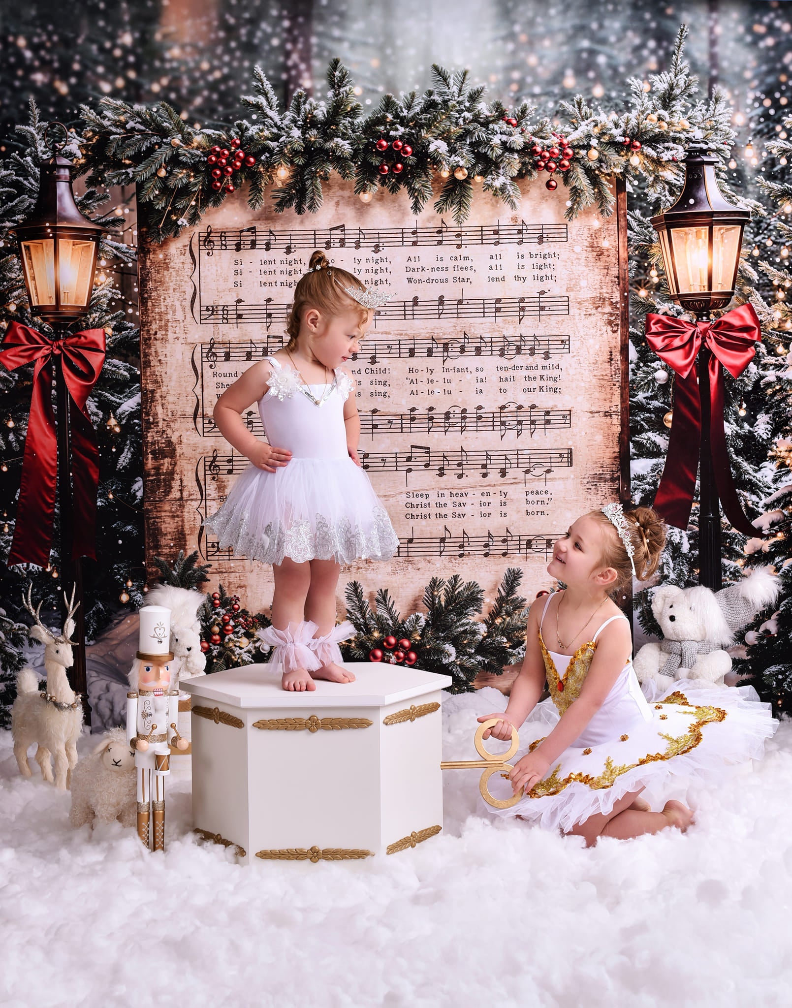 Toile de fond Noël Chant de Noël Neige Joy To The World MRR9-24