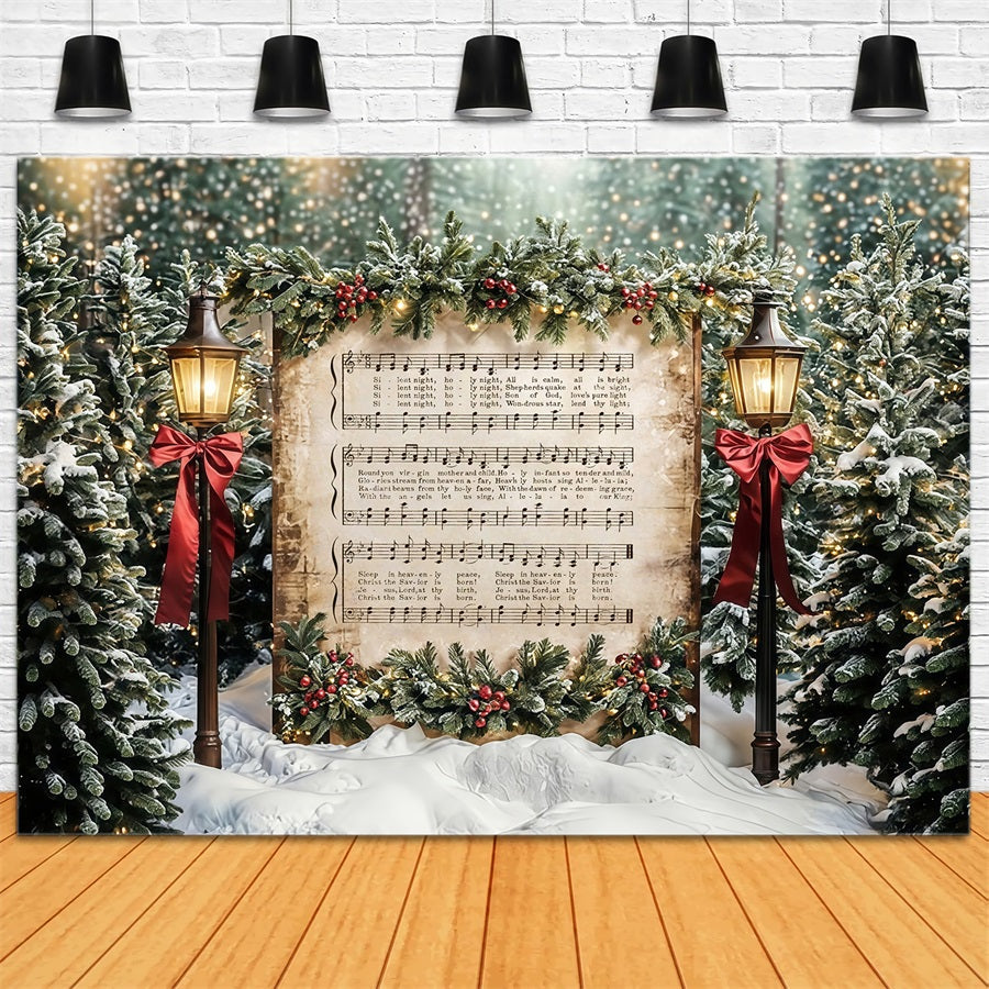Toile de fond Noël Chant de Noël Neige Joy To The World MRR9-24
