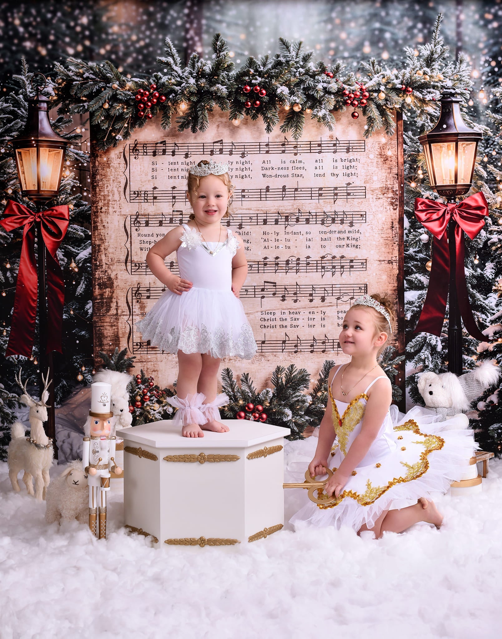 Toile de fond Noël Chant de Noël Neige Joy To The World MRR9-24