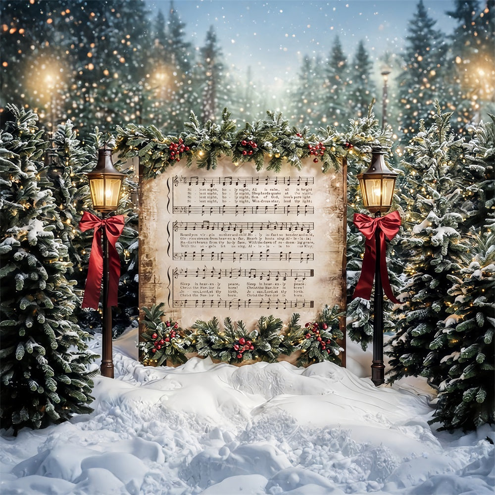 Toile de fond Noël Chant de Noël Neige Joy To The World MRR9-24