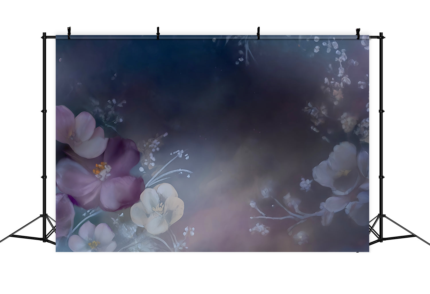 Toile de fond Artistique Fleurs Sombres Rêveuses Aquarelle Beaux-Arts MRR9-56