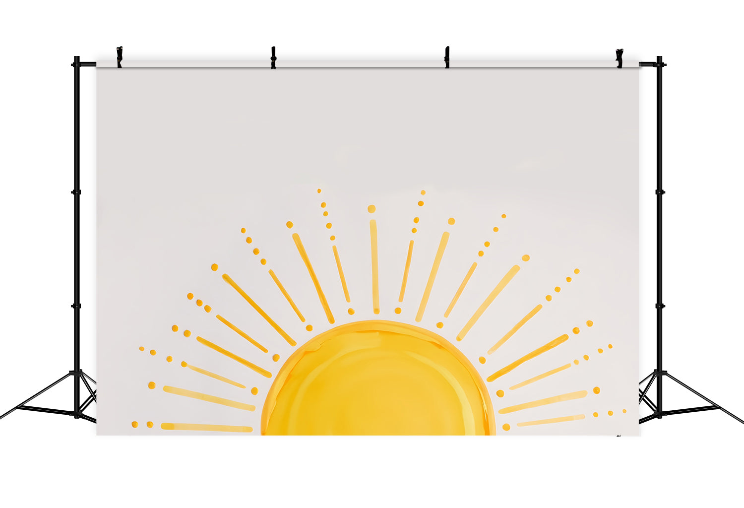 Toile de fond Enfants Minimaliste Soleil Jaune Rayons Enfants Photo MRR9-75