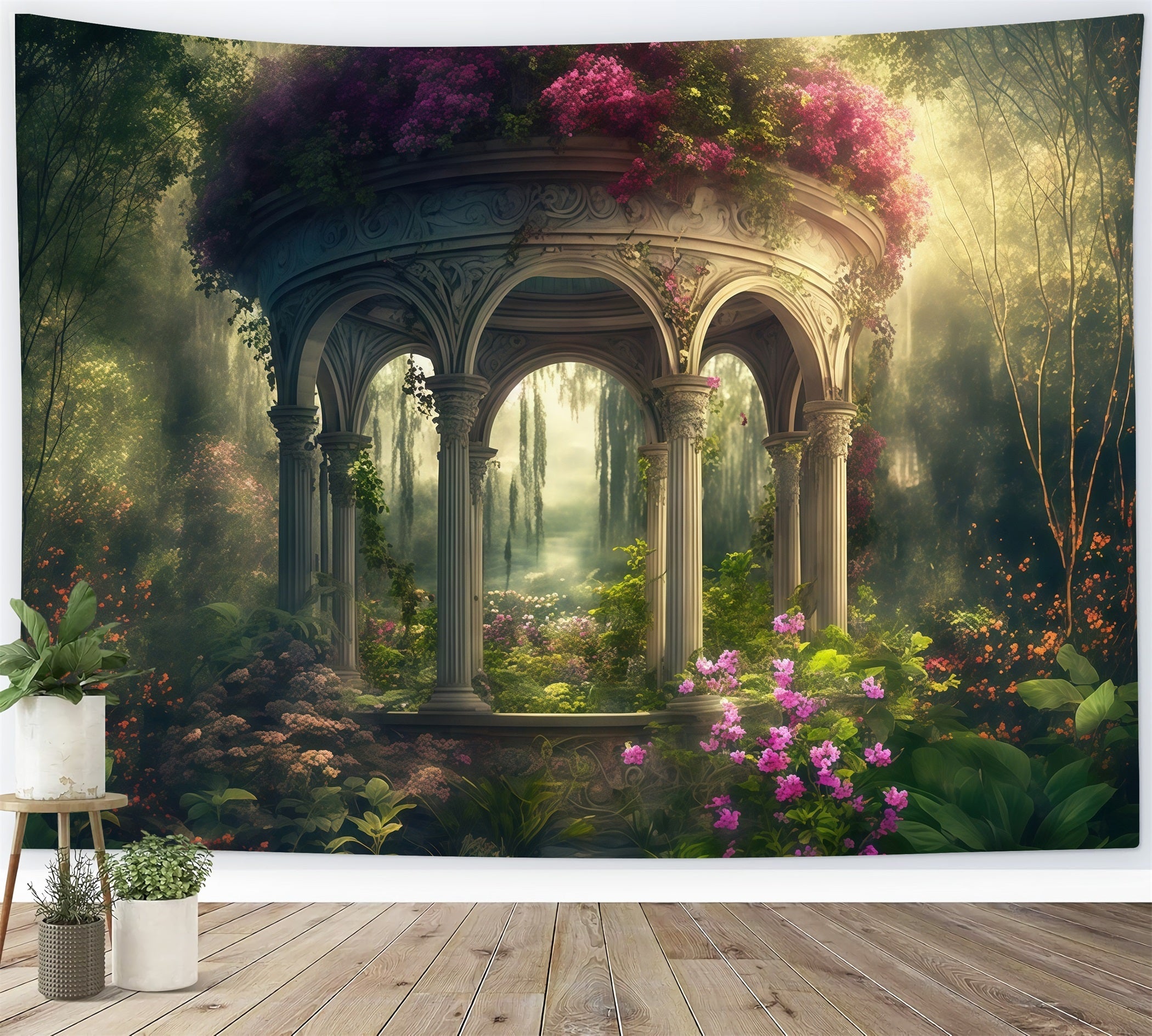 Toile de fond Beaux-Arts Jardin Enchanté Pavillon Pierre Artistique MRR9-89