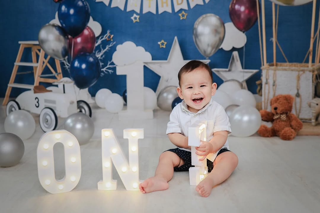 Enfants Joyeux 1er Anniversaire Fête Toile de Fond SH-759