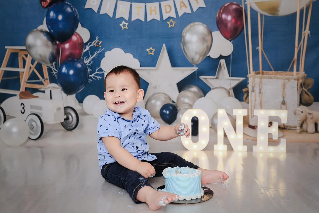 Enfants Joyeux 1er Anniversaire Fête Toile de Fond SH-759