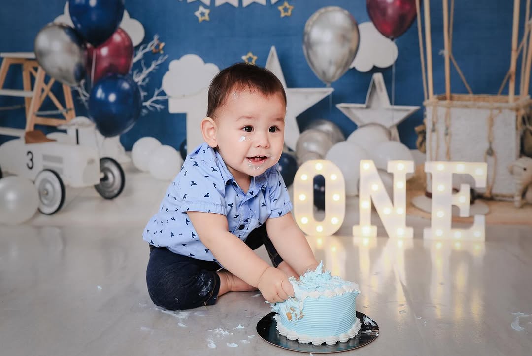 Enfants Joyeux 1er Anniversaire Fête Toile de Fond SH-759