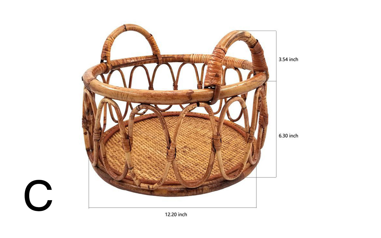 Esthero Panier en bambou pour nouveau-né pour photographie SYPJ9