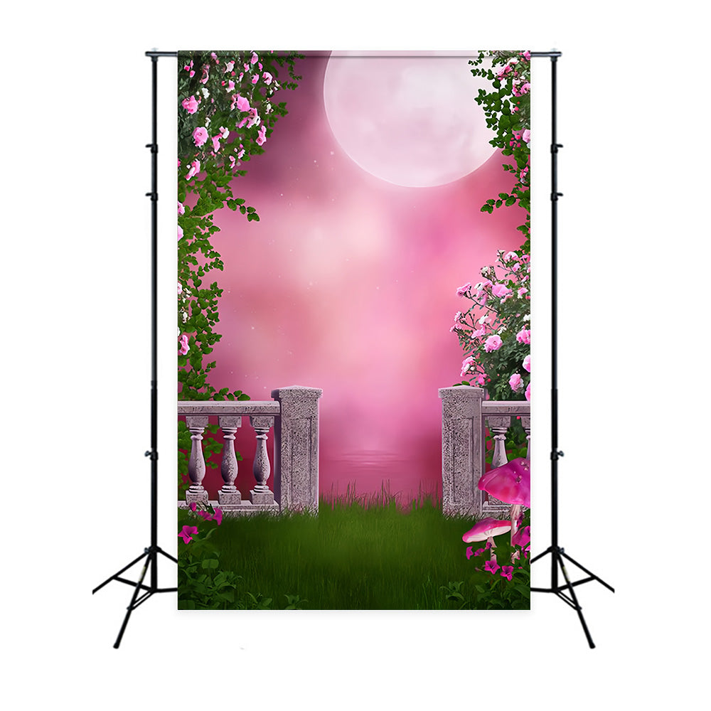 Toile de fond Pleine Lune Fantaisie Rose Pétunia Jardin RR3-02