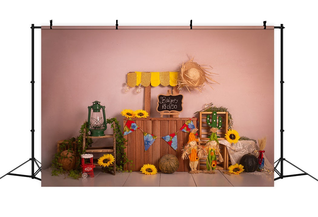 Toile de fond pour stand de vente de fleurs de tournesol RR3-26