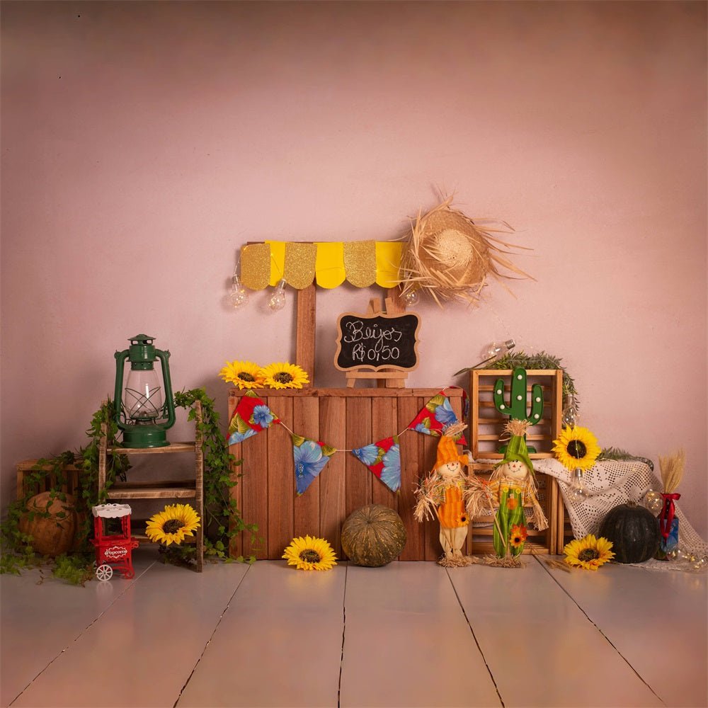 Toile de fond pour stand de vente de fleurs de tournesol RR3-26