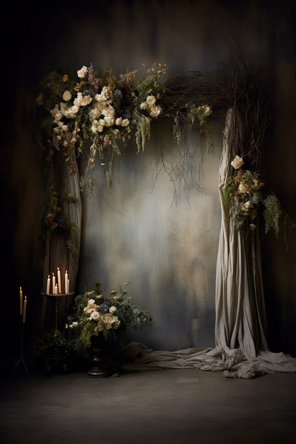 Esthero Abstrait Mur Vintage Blanc Rose Décoratif Cadre de Porte Toile de fond RR4-10