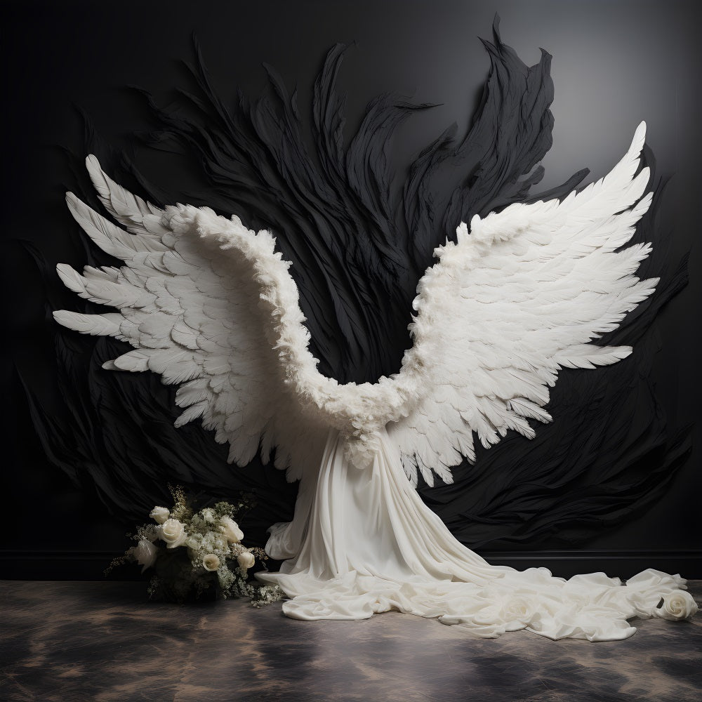 Esthero Toile de fond Anges Saints Blancs Ailes Blanches Roses Blanches RR4-15