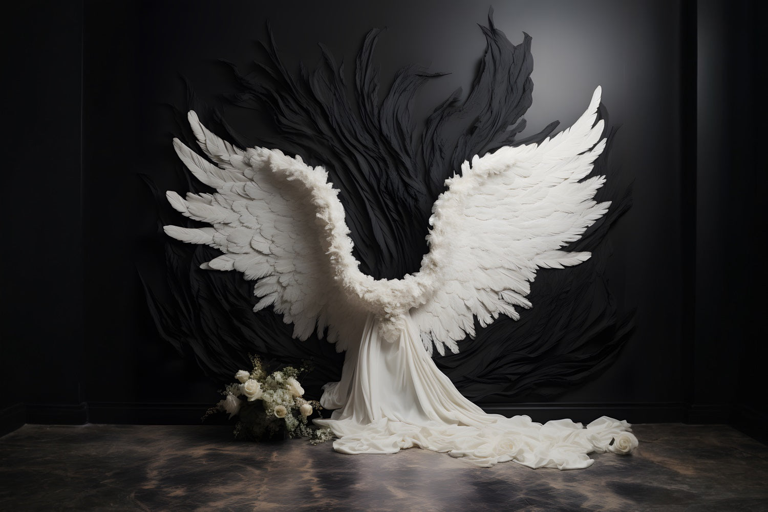 Esthero Toile de fond Anges Saints Blancs Ailes Blanches Roses Blanches RR4-15