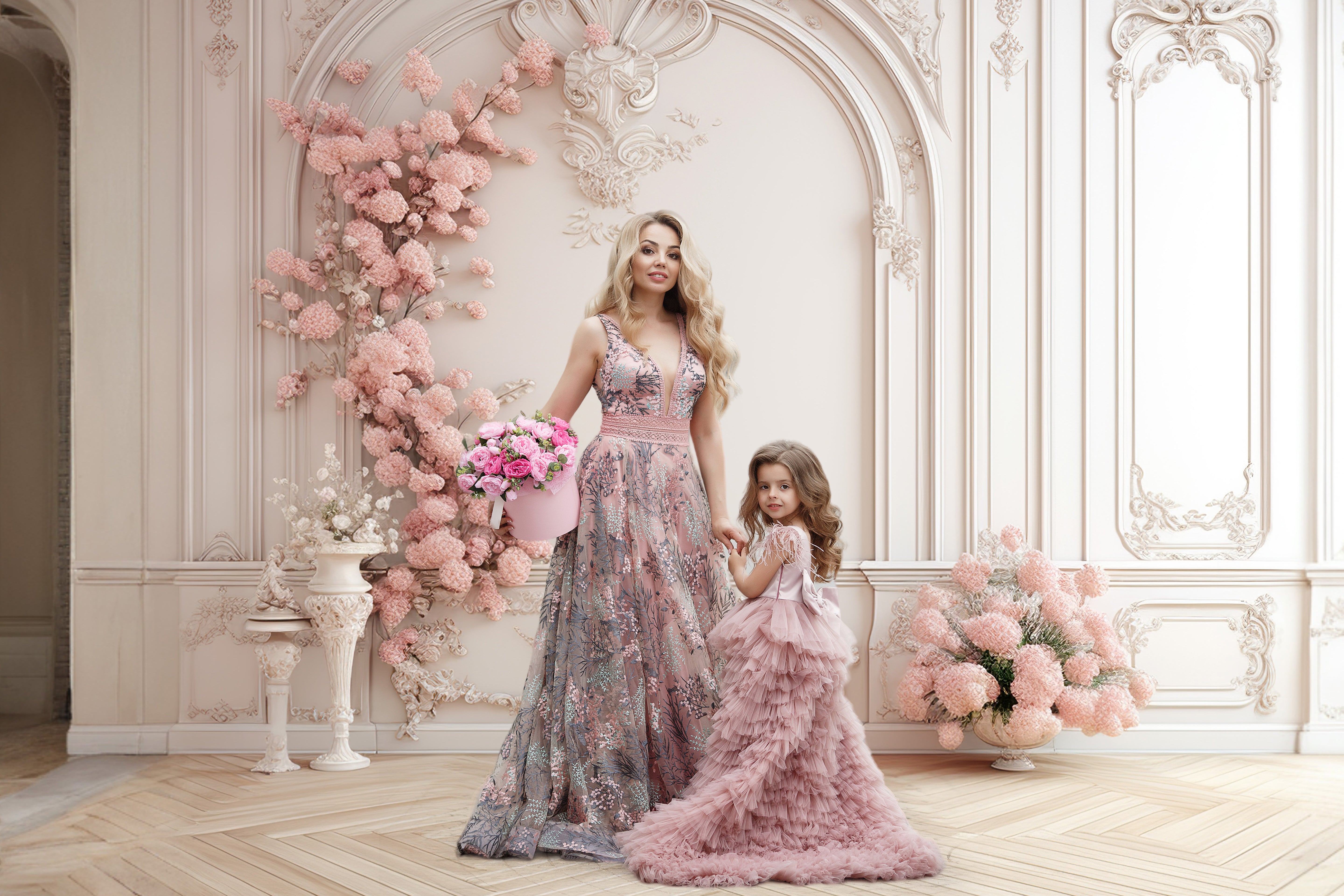 Esthero Toile de fond Classique Mur Vintage Rose Accent Floral RR4-26