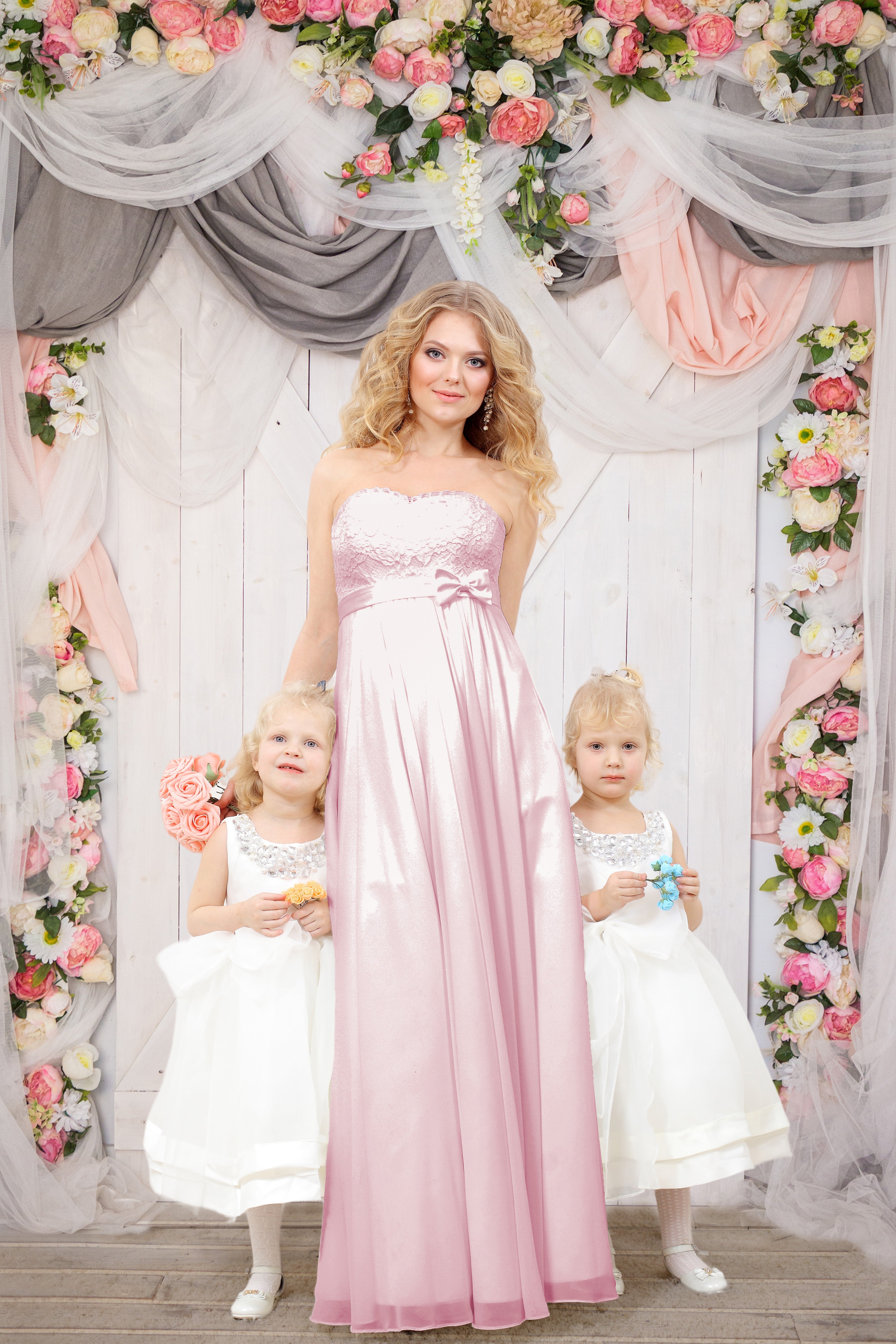 Esthero Toile de fond panneau bois thème mariage fleuri RR4-37