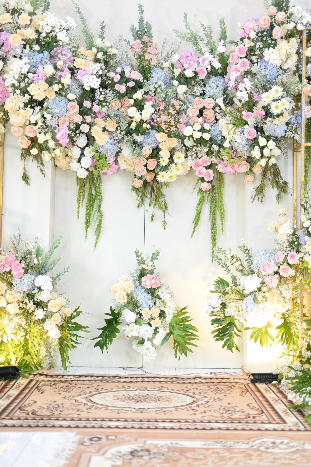 Esthero Toile de fond sacrée sur le thème du mariage avec des fleurs colorées RR4-38