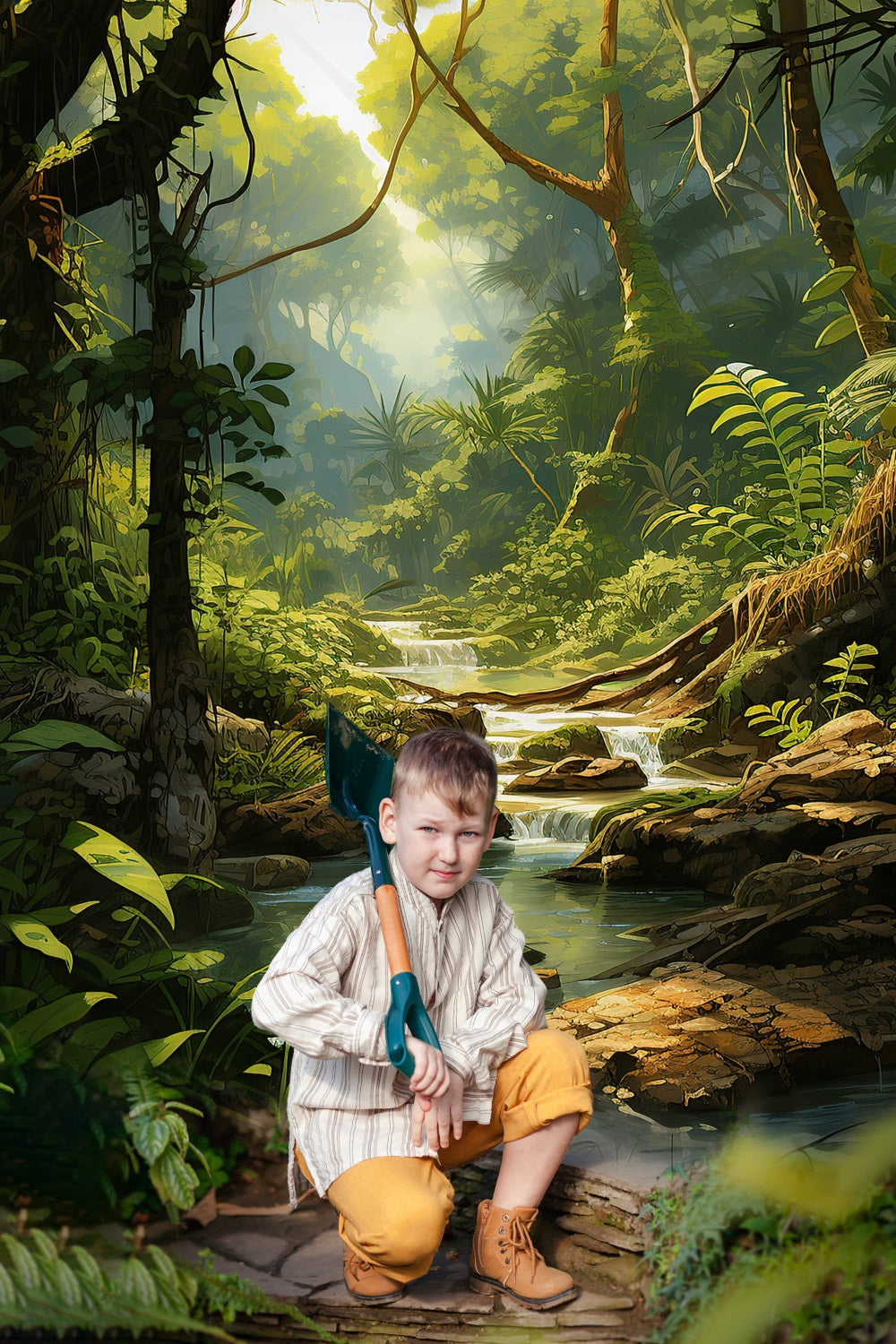 Esthero Toile de fond Forêt Mystique Ruisseau Clair Aventure RR4-44