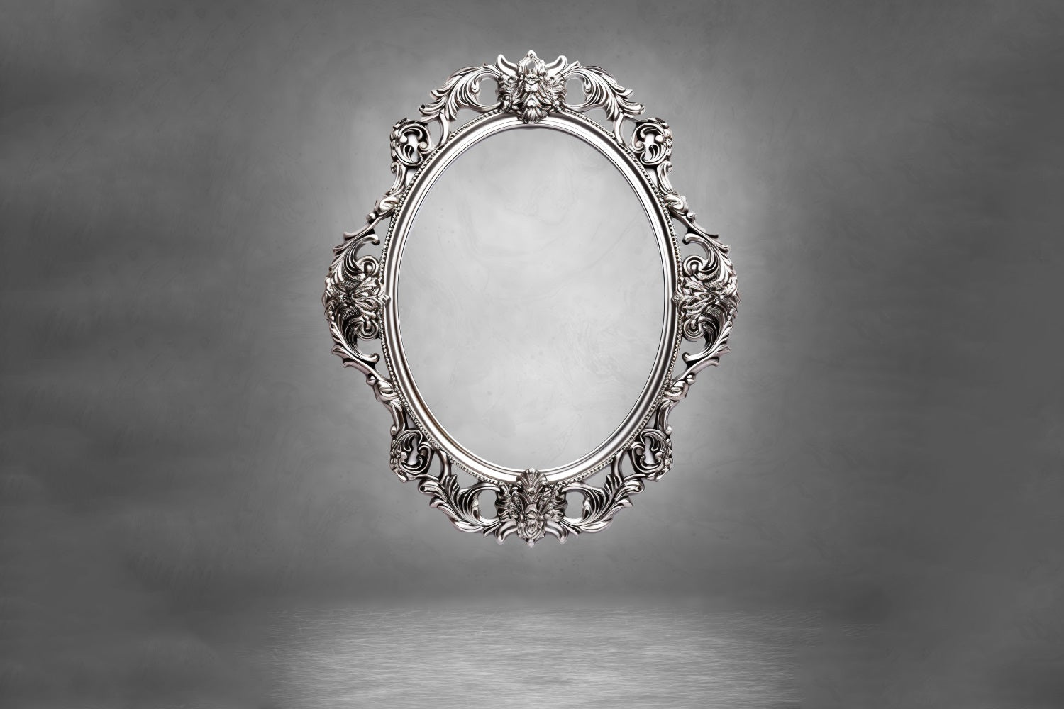 Esthero Art Classique Cadre Photo Ovale Gris Abstrait Toile de fond RR4-59