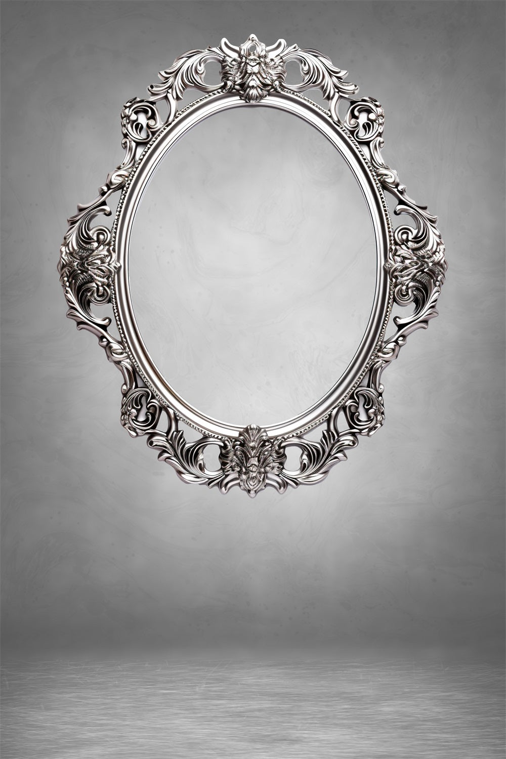 Esthero Art Classique Cadre Photo Ovale Gris Abstrait Toile de fond RR4-59