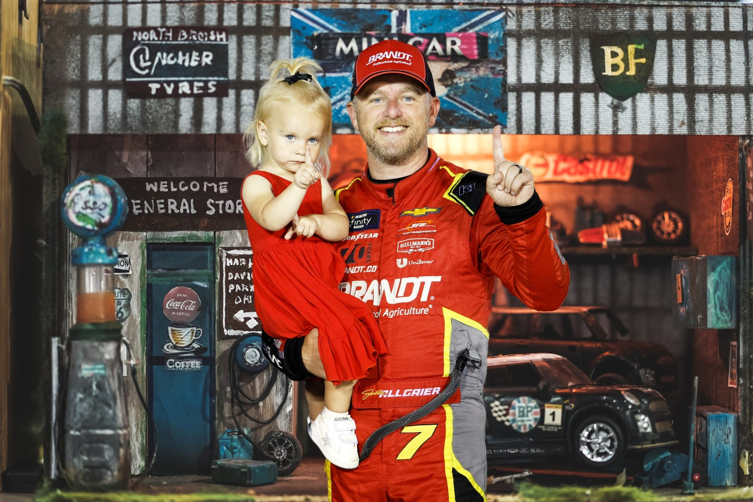Toile de Fond Ancien Garage d'Atelier pour la Fête des Pères RR5-19