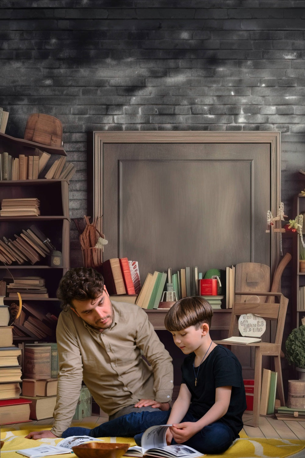 Toile de Fond Étude Vintage pour la Fête des Pères RR5-2