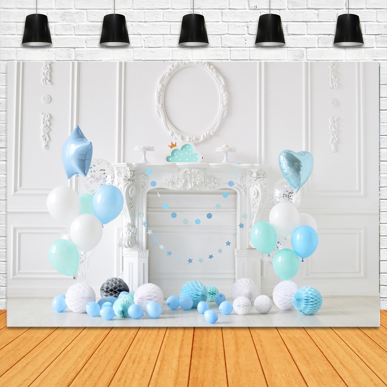 Toile de Fond Décoration d'Anniversaire pour Enfants avec Ballons RR5-34