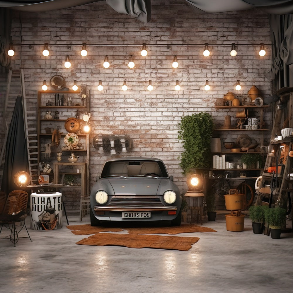 Toile de Fond Atelier de Mécanique pour la Fête des Pères RR5-4