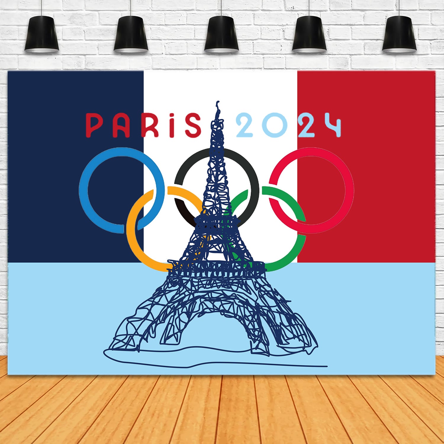 Toile de fond pour pylône des Jeux olympiques de Paris 2024 RR6-22