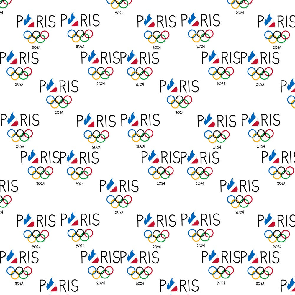 Toile de fond pour logo répétitif des Jeux olympiques de Paris 2024 RR6-24