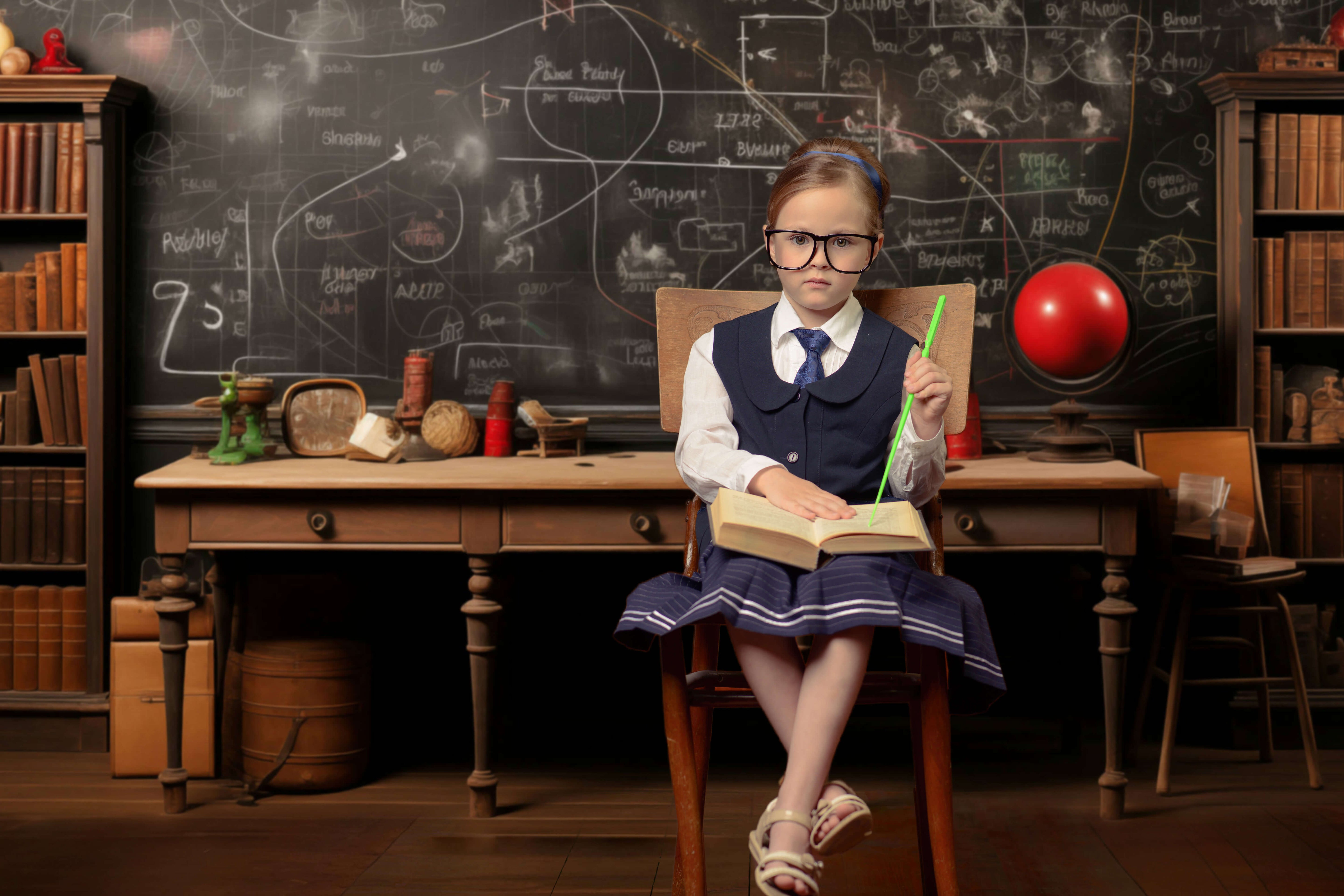 Toile de fond photographie ancienne salle de classe retour à l'école RR6-45
