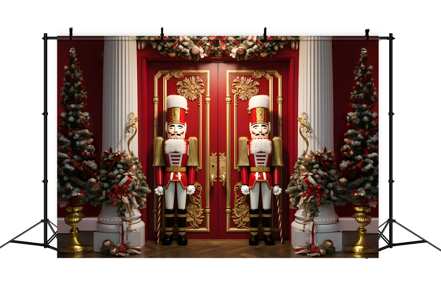 Toile de fond casse-noisette arbres de Noël porte photographie RR6-52