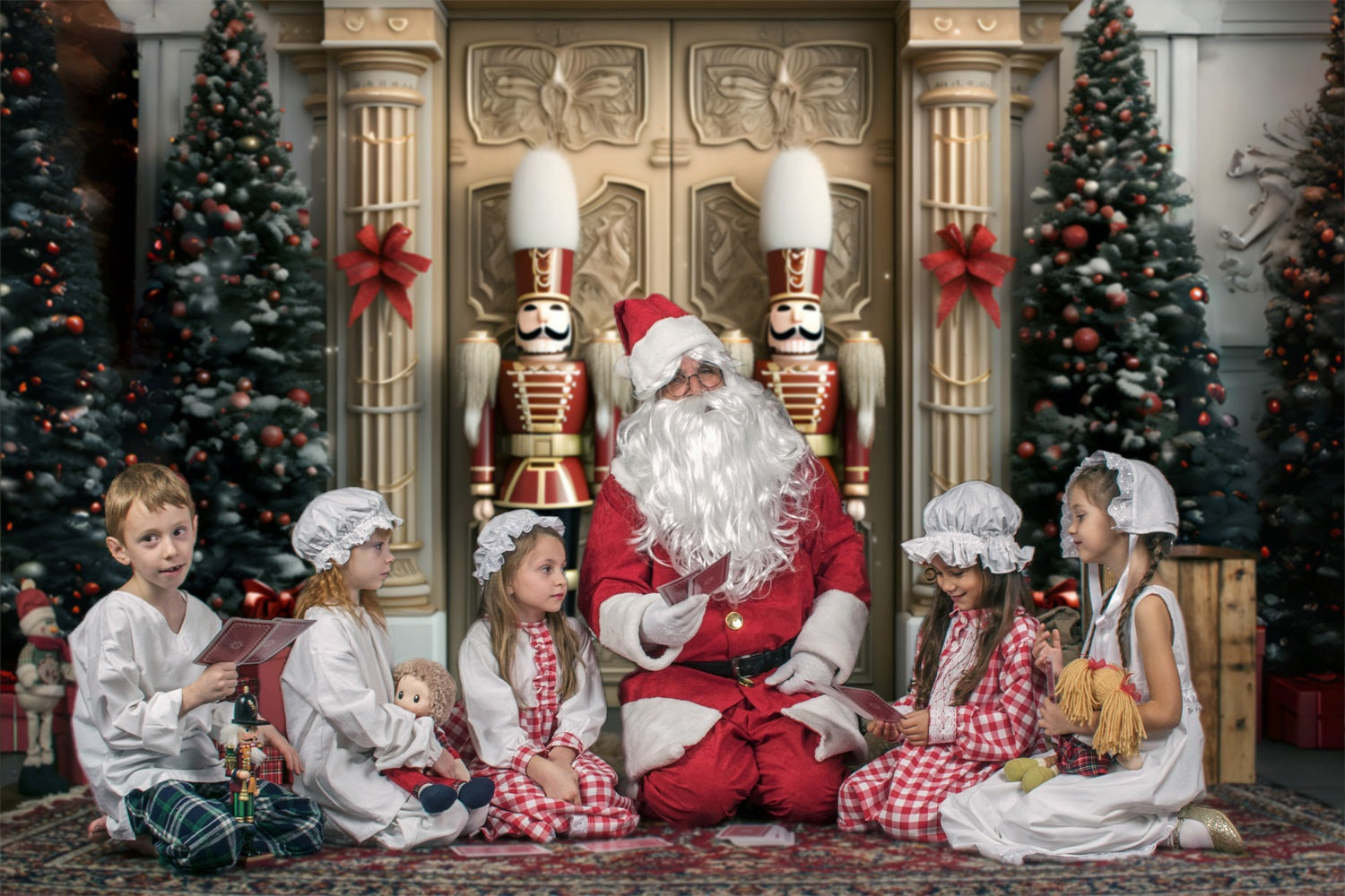 Toile de fond photographie poupée casse-noisette de Noël RR6-53