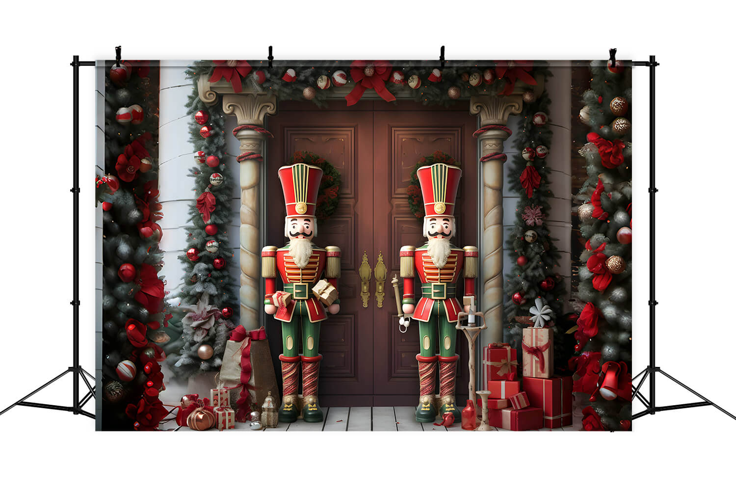 Toile de fond photographie arbres de Noël casse-noisette RR6-55